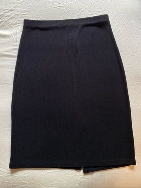 Vintage Artex Collection Classic Black Flowy Midi Skirt